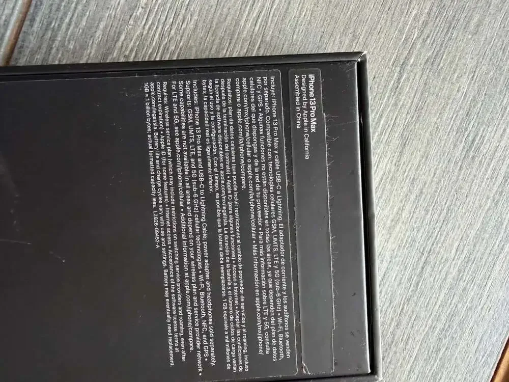 Apple Iphone 13 Pro Max Silver 256GB Empty Box